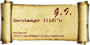 Gerstmayer Ilián névjegykártya